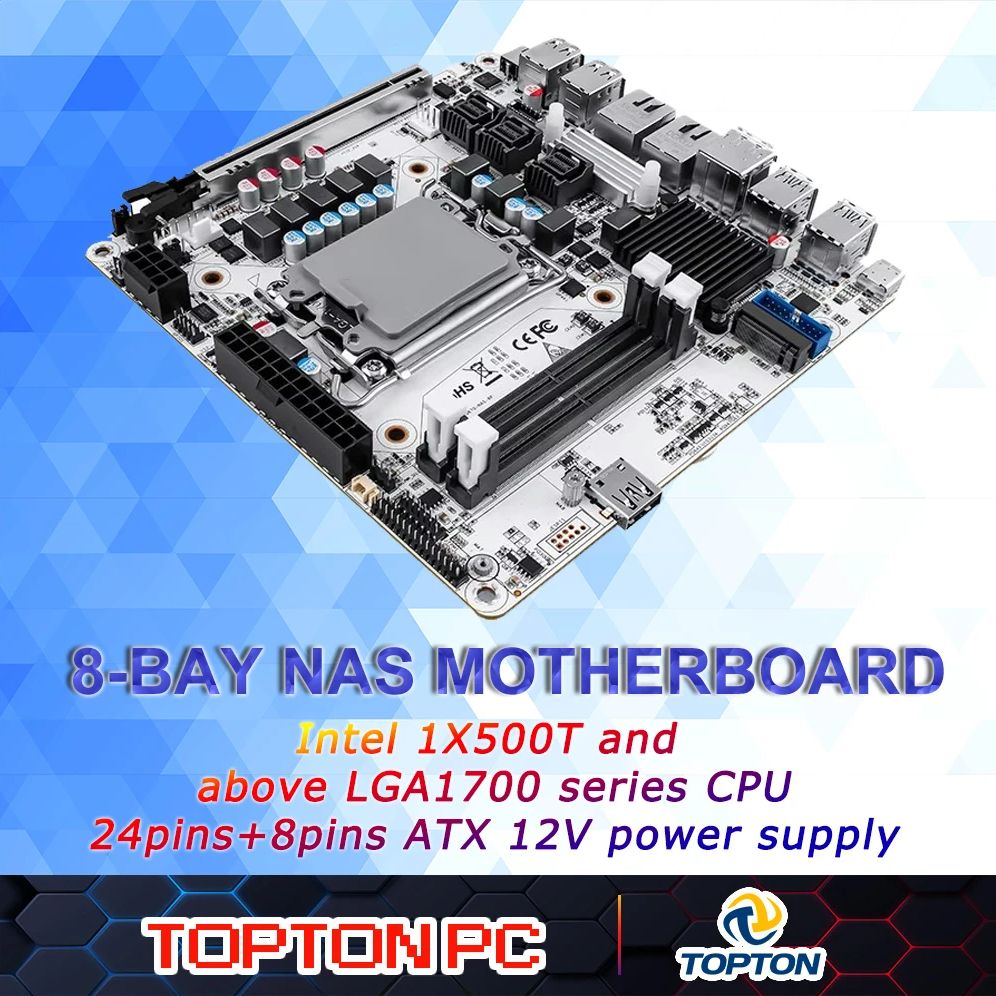 8-Bay NAS Mini ITX Motherboard - đánh giá và giá Lga 1700 Ddr5 Itx Motherboard
